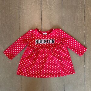 Colosseum Infant Girls 3-6M • Embroidered “Houston” Rockets/Texans Dress • New!